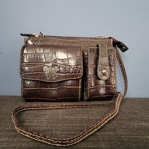 ❗CLOSET LIQUIDATION❗️ Vintage Brown Crossbody Bag/Wallet Organizer